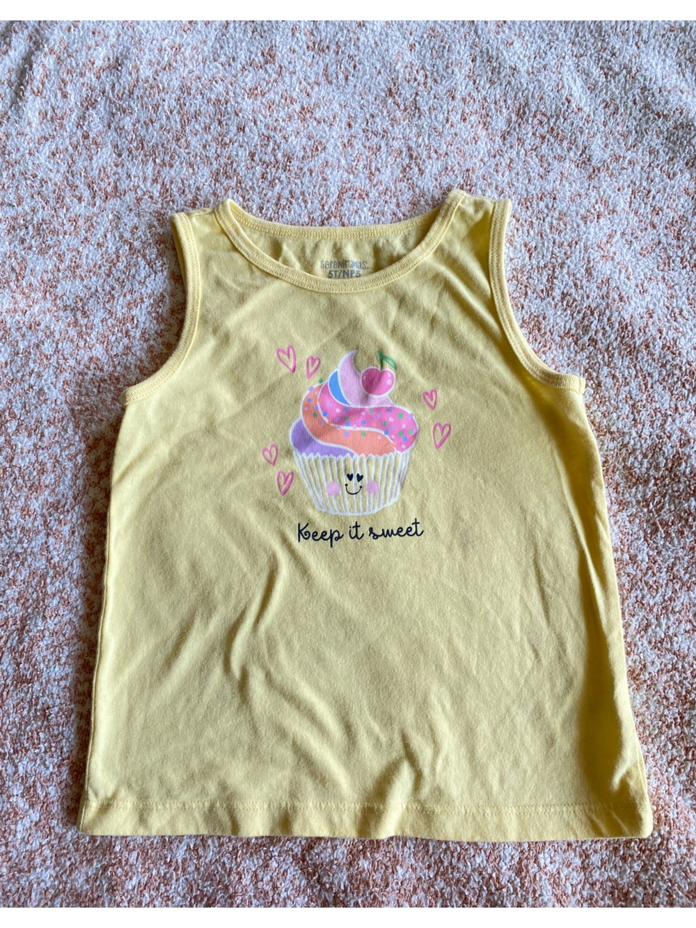 Garanimals Yellow Girls' Cupcake Tank Top - Keep It Sweet